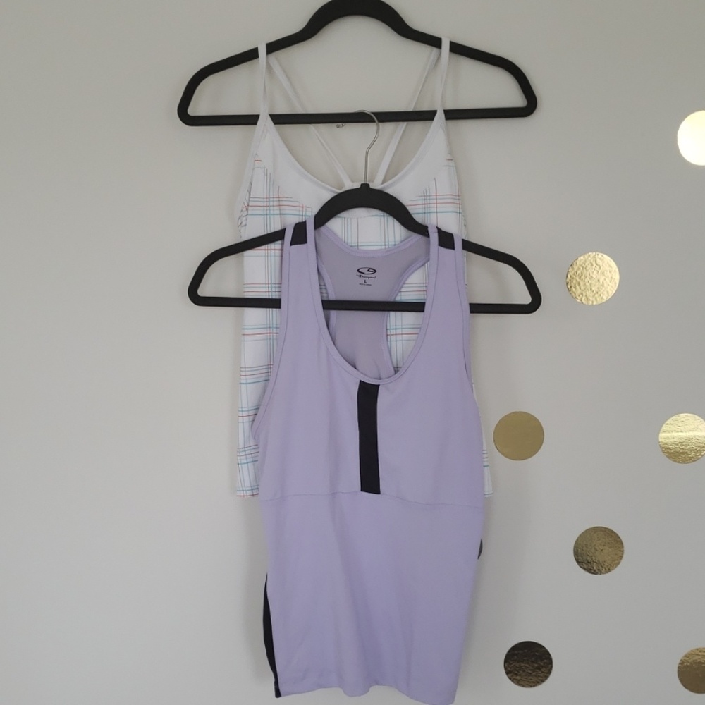TWO stylish workout tops
